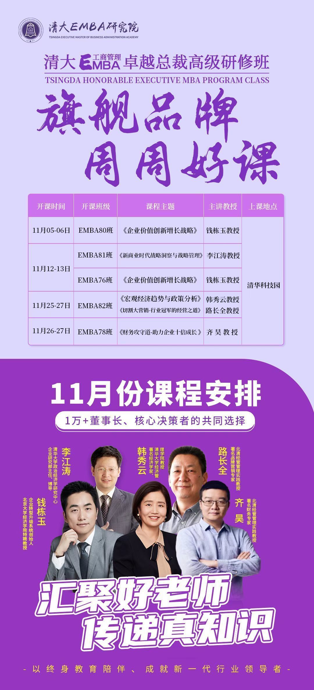 清大EMBA工商管理卓越總裁高級研修班11月課程安排 清大EMBA工商管理卓越總裁高級研修班11月課程安排