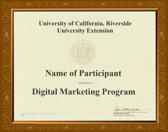 加州大學(xué)河濱分校(UCR)全球化數(shù)字營銷證書 加州大學(xué)河濱分校(UCR)全球化數(shù)字營銷證書