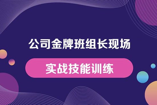 公司金牌班組長現場實戰技能訓練 公司金牌班組長現場實戰技能訓練